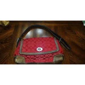Authentic Red Coach Purse